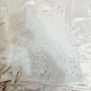 Sugar Lips Women's‎ White Tank Top Size Small